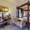 A hotel room inside The Rothley Court Hotel.