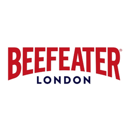 The red and black logo for Beefeater London, on a white background.