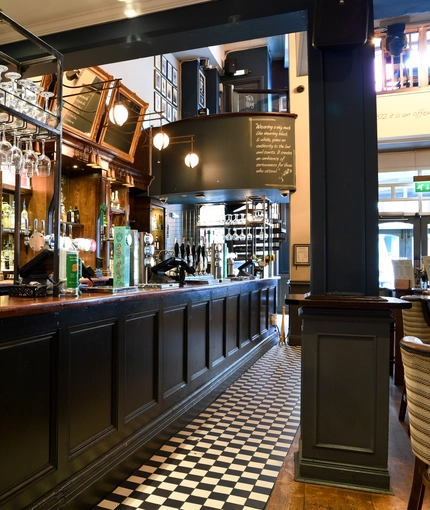 Interior image of bar