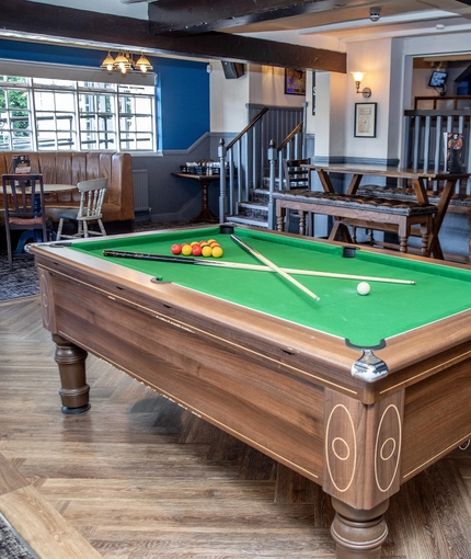 interior pool area of the pub