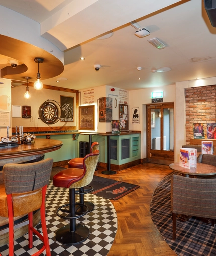 Bar and restaurant area in a pub