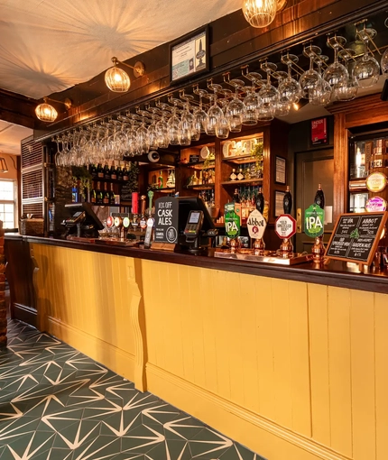 Bar area in a pub