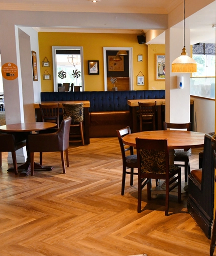 Restaurant area in a pub