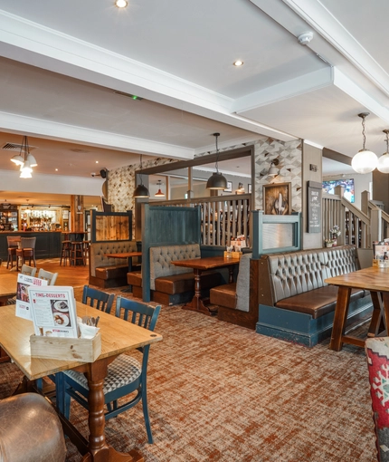 interior seating area of the pub