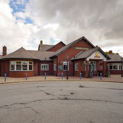 Exterior facade of a pub.