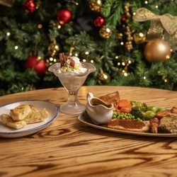 A Christmas graphic banner for Hungry Horse.