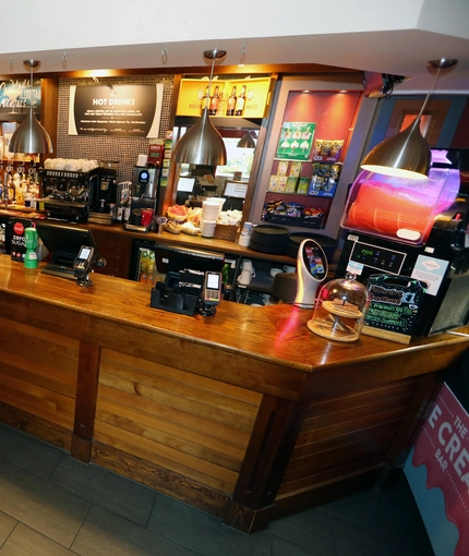 Interior bar area of a pub.