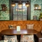 A restaurant booth in The Rockingham Arms.
