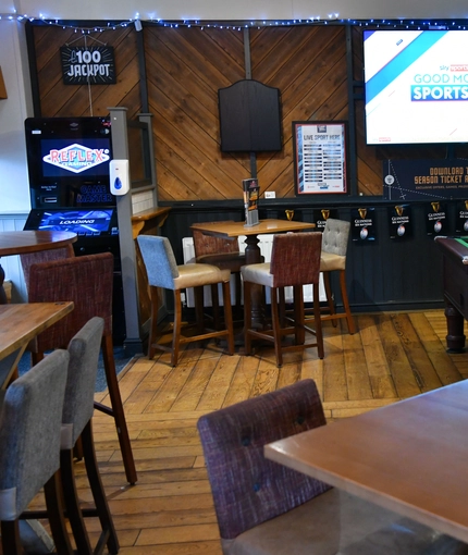 interior pub games with TV