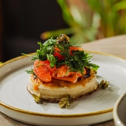 A lobster thermidor crumpet
