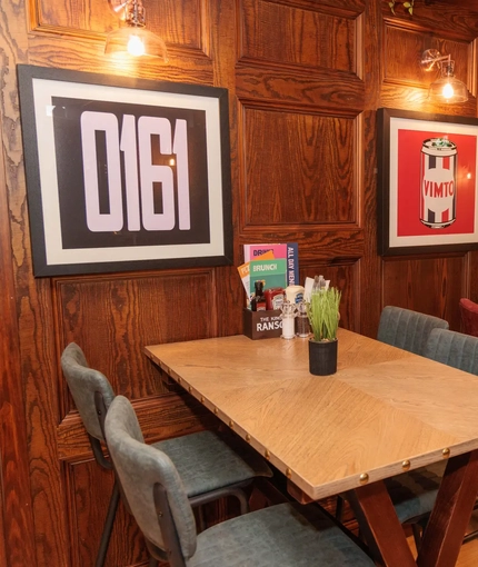 Seating area in a pub restaurant