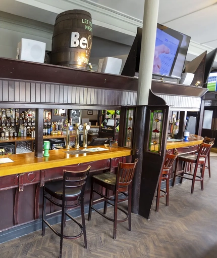 interior bar and seating area