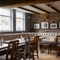 Internal seating area in a pub restaurant