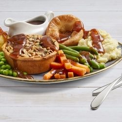 Vegetable tart roast meal
