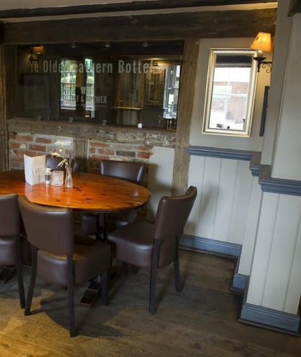 Internal seating area in a pub restaurant
