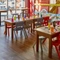 The interior restaurant and seating area for children's parties Wacky Warehouse at the Sovereigns.