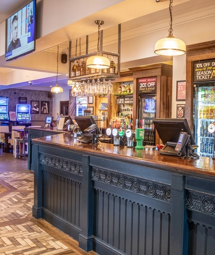 interior bar area of the pub