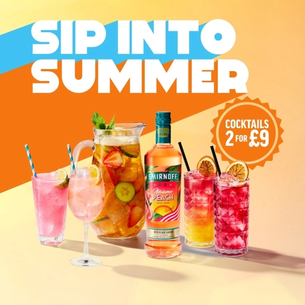 A graphic banner promoting the Summer Serves campaign for Hungry Horse.