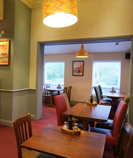 interior restaurant and seating area