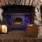Interior fireplace decor.