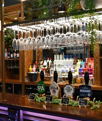 A bar area in a pub