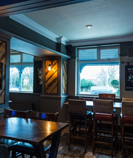 interior of the restaurant with seating area