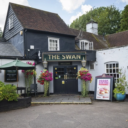 The exterior facade at The Swan Inn.