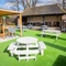venue exterior with beer garden