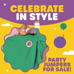 A graphic promoting Wacky Warehouse's 30th birthday.