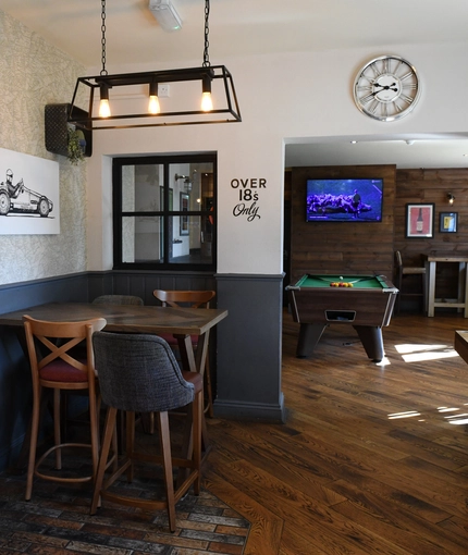 interior restaurant and seating area