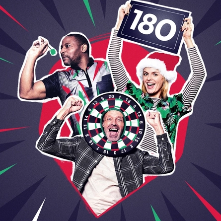 A banner promoting Book a Seat for the World Darts Final at selected Greene King Sports venues.