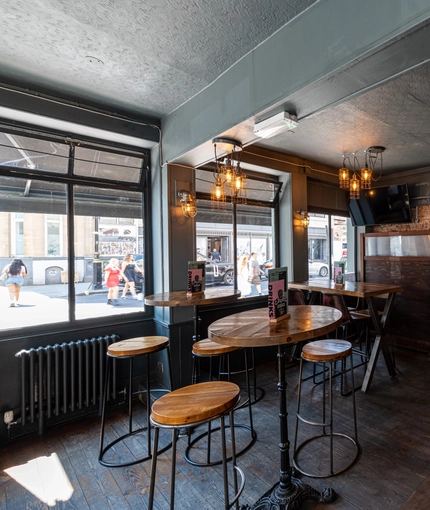 interior bar, restaurant and seating area