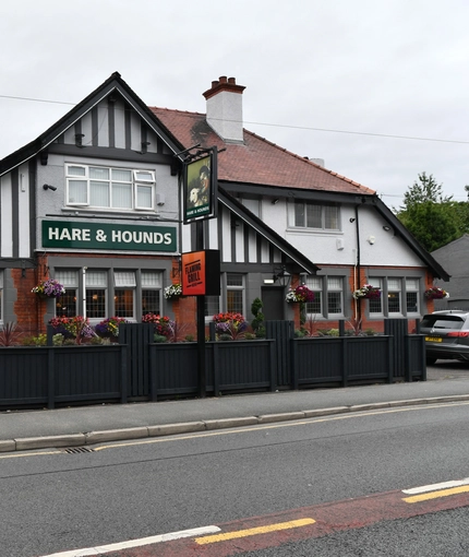 exterior facade of a pub