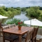 The beer garden at the Riverside Inn.