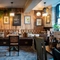 The restaurant area in the Pen & Parchment.