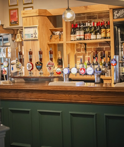 The bar at the Bull.