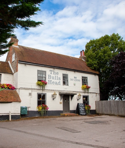The exterior of The Bulls Head.