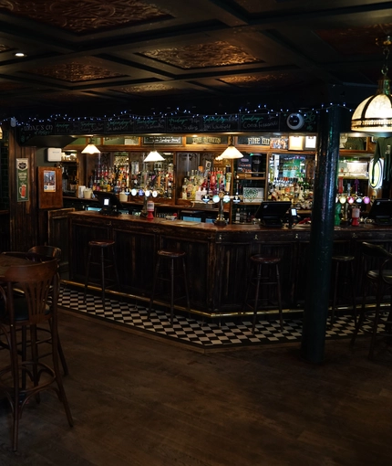 Interior bar area in a pub restaurant