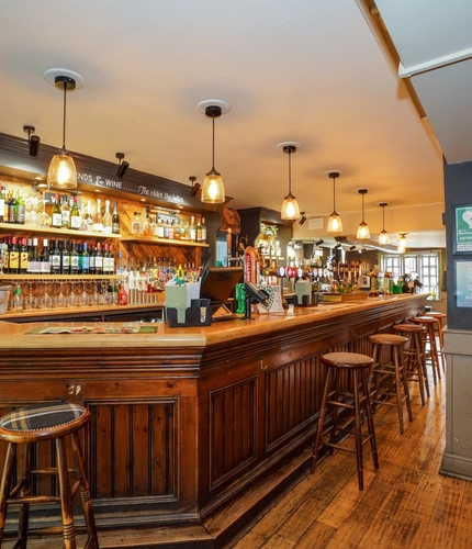 Interior bar of a pub.