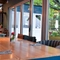 Interior dining area of a pub.