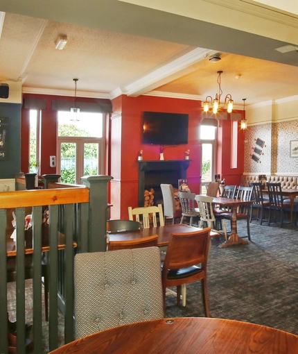 interior seating area of the pub