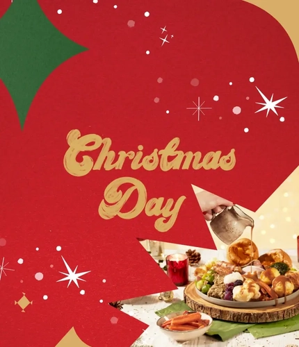 A graphic promoting Christmas Day at Farmhouse Inns.