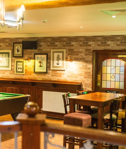 interior of the restaurant with seating area