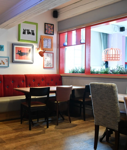 interior seating area of the pub