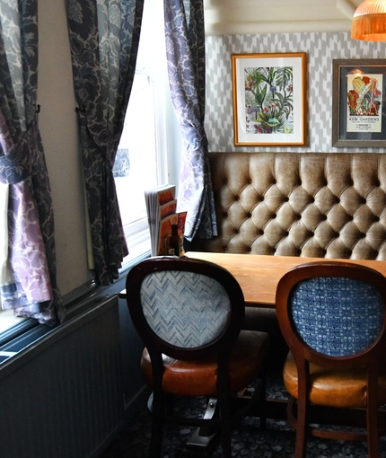 interior seating area of the pub