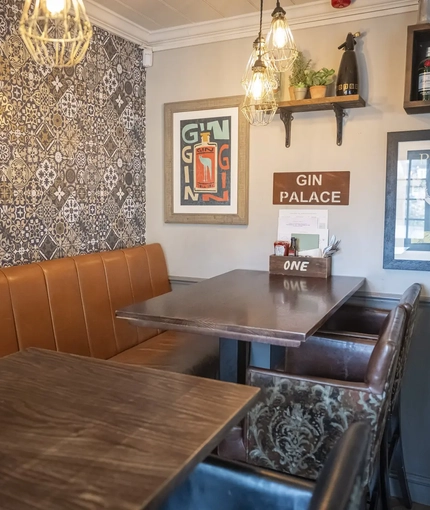 interior restaurant and seating area