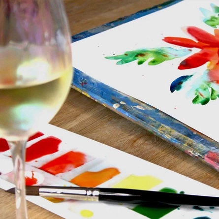 Wine Glass Painting with Art for Life