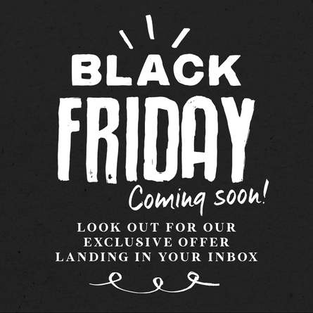 A banner promoting black friday