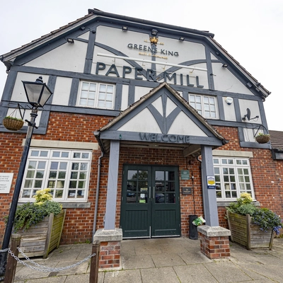 External view of a pub entrance