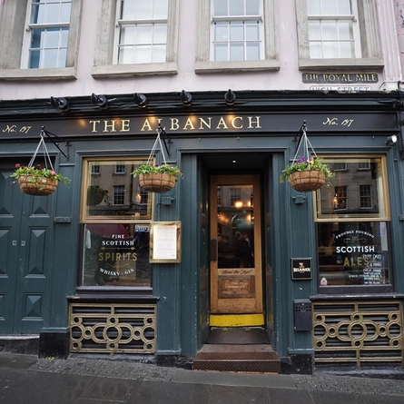 The exterior facade of The Albanach.